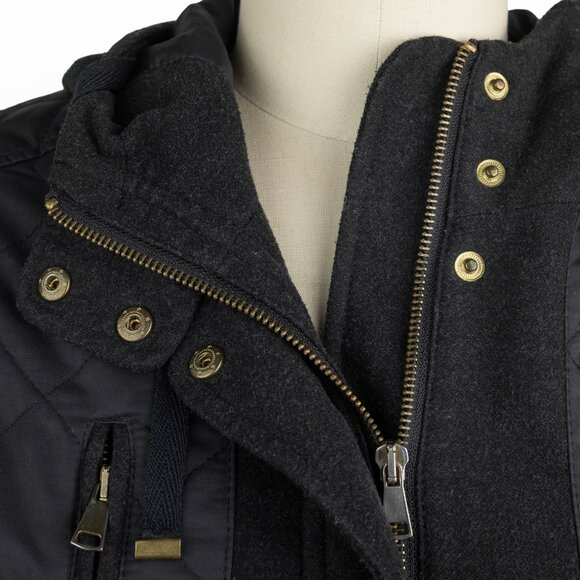 Topshop Quilted Utility Jacket with Hood – Women’s Size 4 - Picture 6 of 11